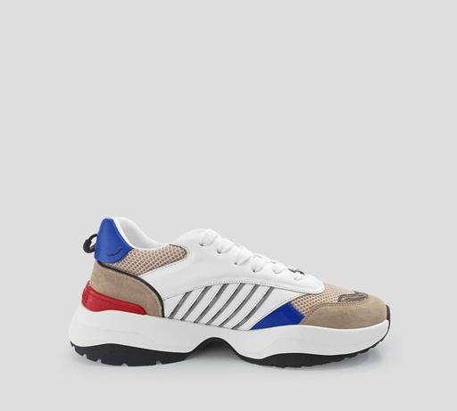 [SNM0096-01502331-M1148] Dsquared2 - SNEAKERS CORTE BAJO EN MALLA, GAMUZA Y CUERO
