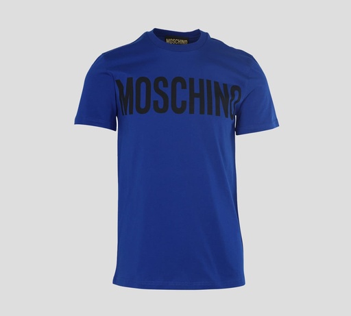 [ZRA0702-7039-1298] Moschino - FRANELA CUELLO REDONDO CON LOGO GRANDE ESTAMPADO