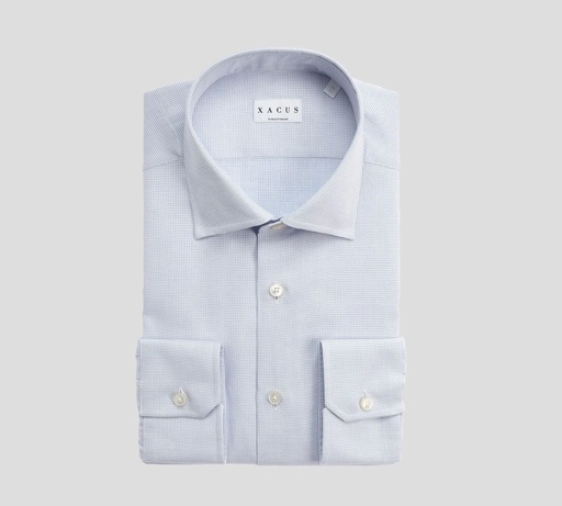 Xacus - CAMISA TEXTURIZADA CON CUELLO ITALIANO LISO