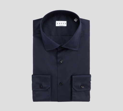 Xacus - CAMISA DE POPELINA CON CUELLO ITALIANO LISO