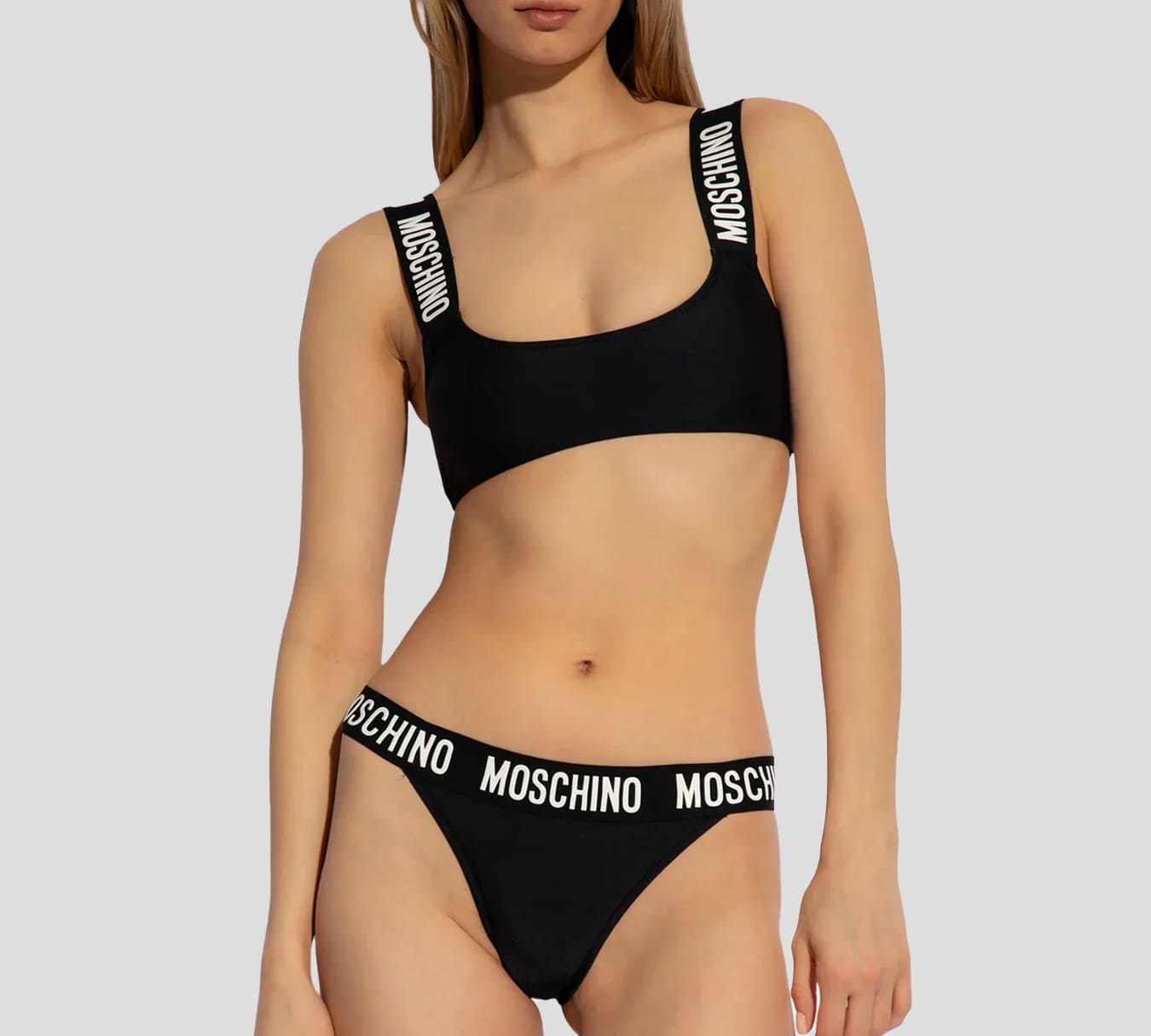Moschino - TOP DE BIKINI CON BANDAS ELÁSTICAS SOBRE LOS HOMBROS