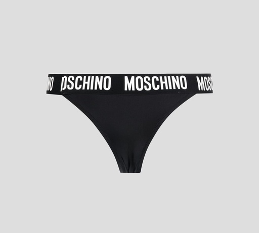 Moschino - PANTY DE BIKINI UNICOLOR CON BANDA ELÁSTICA A LA CADERA