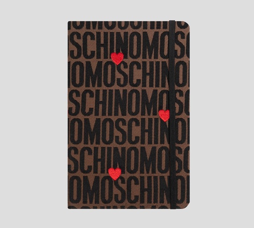 [A7718-8317-1103] Moschino - LIBRETA DE HOJAS BLANCAS PARA NOTAS CON FUNDA