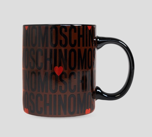 [A7717-8316-1103] Moschino - TAZA CON TAPA ESTAMPADA CON LOGO