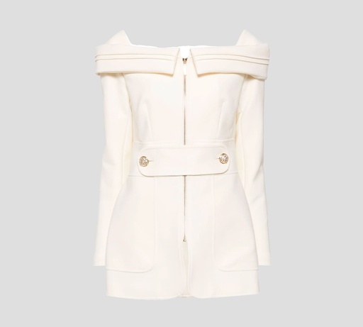 [J0074NF24-W0001-WC002] Elie Saab - CHAQUETA ESTRUCTURADA CON CIERRE FRONTAL