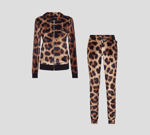 Philipp Plein - SET DE ANIMAL PRINT DEPORTIVO CON PEDRERÍA SOBRE ESPALDA
