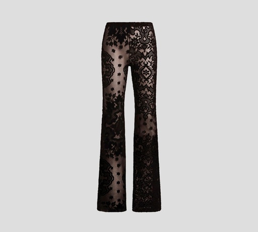 Etro - PANTALÓN DE JACGUARD EN TUL Y TERCIOPELO