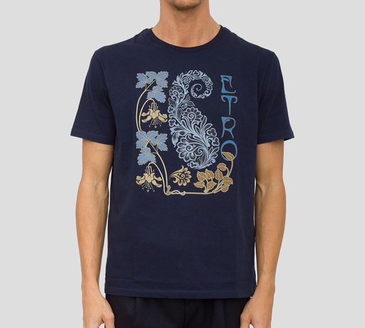 Etro - FRANELA CUELLO REDONDO CON ESTAMPADO FLORAL