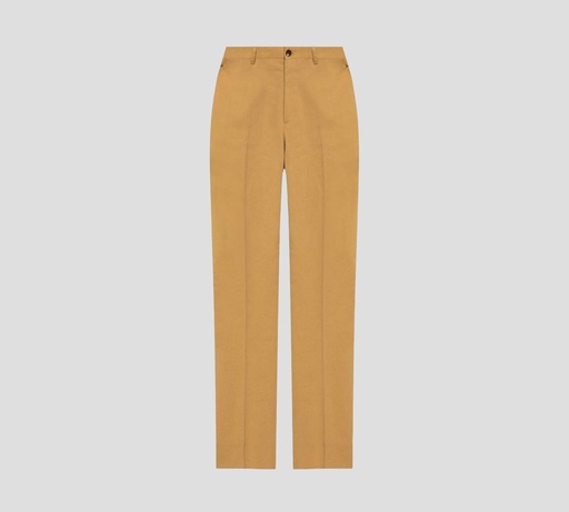 Etro - PANTALÓN DE VESTIR CLÁSICO MOSTAZA CORTE SLIM