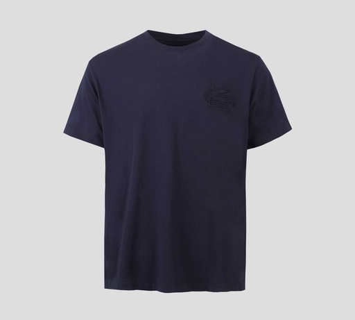 Etro - FRANELA CUELLO REDONDO BÁSICA CON LOGO BORDADO