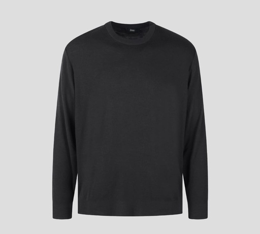 Herno - SWEATER DE PUNTO CLÁSICO CUELLO REDONDO