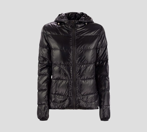 Herno - CHAQUETA PUFFER CON HOODIE Y CIERRE FRONTAL