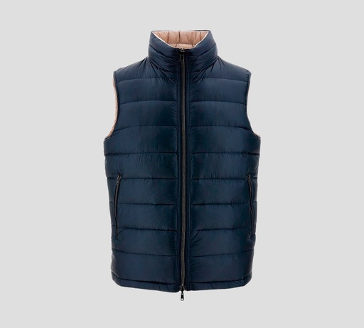 Herno - CHALECO PUFFER REVERSIBLE CON CIERRE FRONTAL, DOBLE BOLSILLO Y CUELLO ALTO