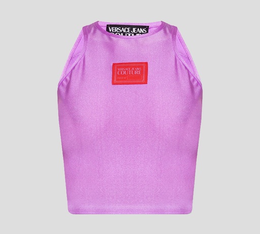 Versace jeans Couture - CROP TOP DEPORTIVO DE LYCRA SIN MANGAS