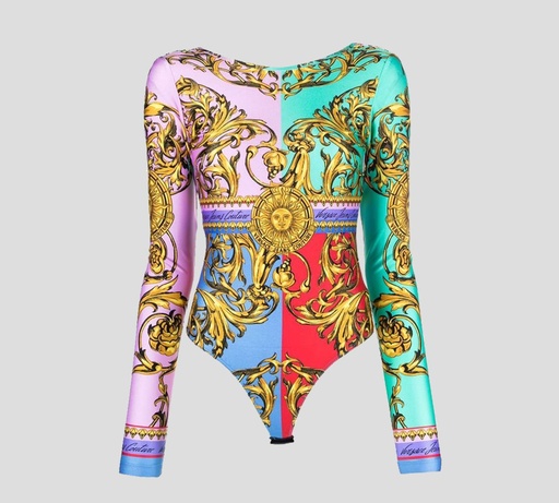 [72HAM2A3-JS072-GM4] Versace jeans Couture - BODY MULTICOLOR CON ESTAMPADO GARLAND