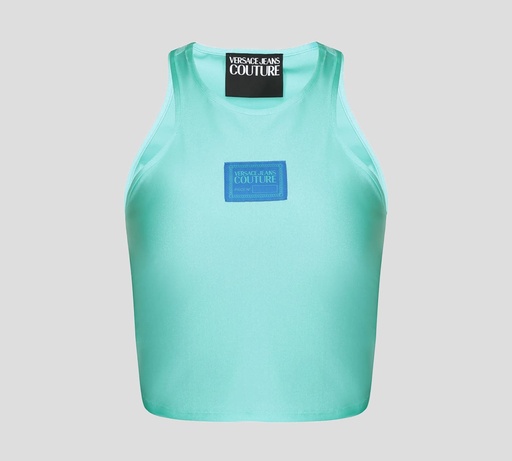 [72HAM601-N0008-138] Versace Jeans Couture - CROP TOP DEPORTIVO DE LYCRA SIN MANGAS