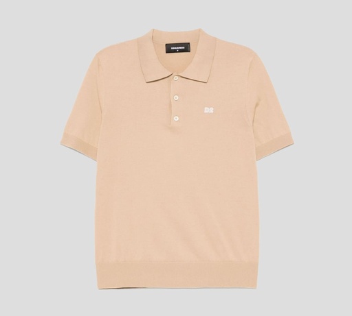 Dsquared2 - POLO UNICOLOR DE PUNTO CON ICONO MINIMALISTA BORDADO SOBRE EL PECHO