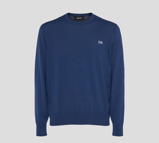 Dsquared2 - SWEATER CUELLO REDONDO DE PUNTO CON LOGO MINI BORDADO
