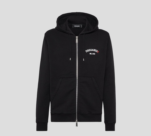Dsquared2 - SWEATER HOODIE ABIERTO AL FRENTE CON CIERRE