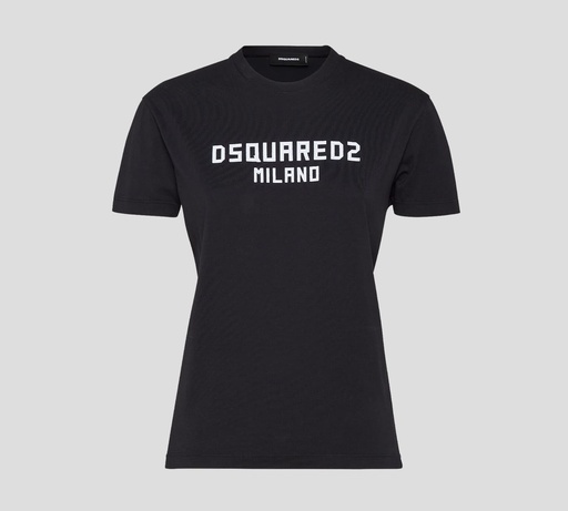 Dsquared2 - FRANELA CUELLO REDONDO CON LOGO EN SOBRE RELIEVE