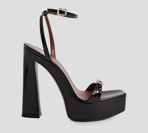 Giuseppe Zanotti - SANDALIA DE PLATAFORMA CON AMARRE AL TOBILLO Y HEBILLAS EN PEDRERÍA