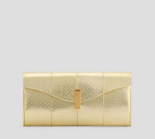 [EB50001-002] Giuseppe Zanotti - CLUTCH FLUTIE EN TONO METÁLICO CON CADENA PARA EL HOMBRO