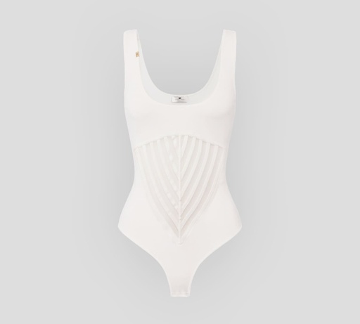 Elisabetta Franchi - BODY SIN MANGAS EN VISCOSA CON TRANSPARENCIAS