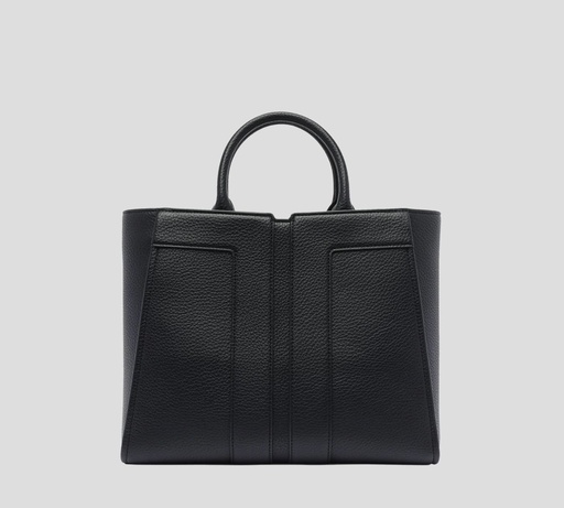[BS07A51E2-110] Elisabetta Franchi - CARTERA GRANDE EN CUERO SINTÉTICO CON LOGO EN RELIEVE Y TIRA REMOVIBLE