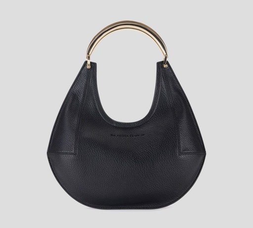 [BS86A52E2-110] Elisabetta Franchi - CARTERA HOBO CON ASA METÁLICA DORADA