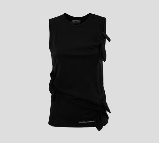 [CN00351E2-110] Elisabetta Franchi - FRANELA SIN MANGAS CON LAZOS