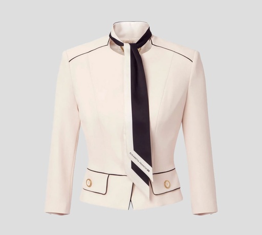 [GIT5151E2-E84] Elisabetta Franchi - BLAZER CORTO CON PAÑUELO INTEGRADO