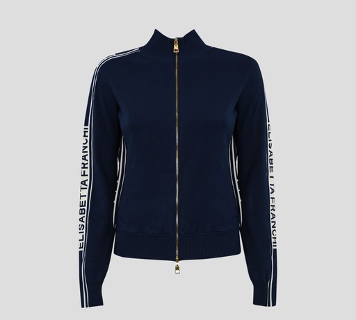 Elisabetta Franchi - SWEATER DE PUNTO DE VISCOSA CON CIERRE FRONTAL