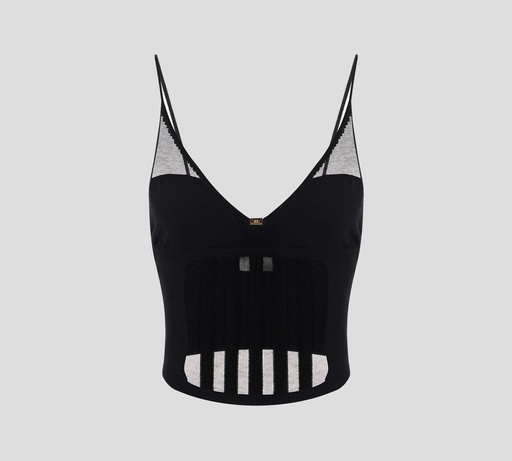 Elisabetta Franchi - TOP DE CORSÉ CON TRANSPARENCIAS