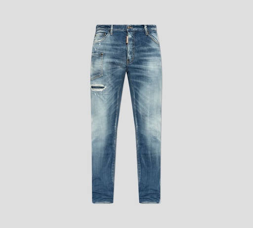 Dsquared2 - JEAN PRELAVADO CON RASGADURAS Y PARCHES 