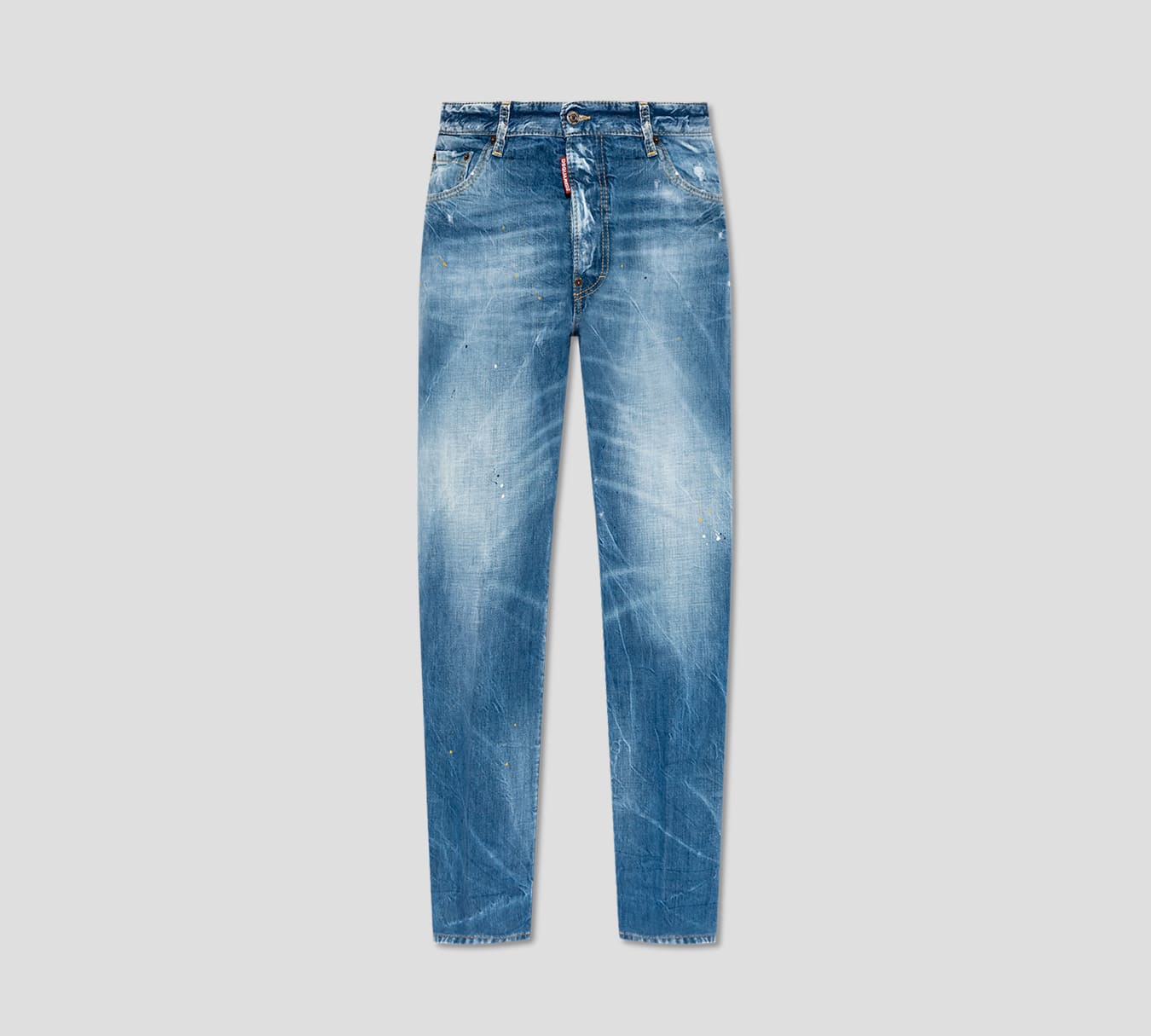 Dsquared2 - BLUE JEAN CORTE RECTO CON SALPICADURA DE PINTURA