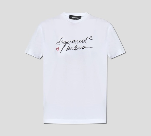 Dsquared2 - FRANELA CUELLO REDONDO BLANCA BABES