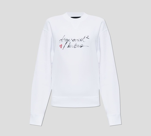Dsquared2 - SWEATER CLÁSICO CUELLO REDONDO BLANCO BABES