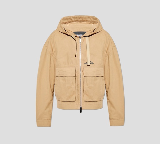 Dsquared2 - CHAQUETA HOODIE CON BOLSILLOS Y CIERRE FRONTAL