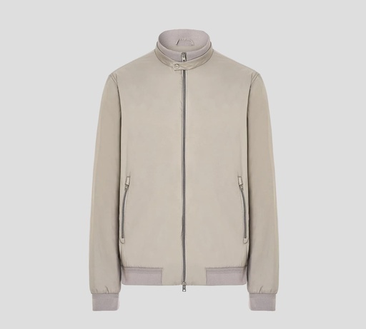 Herno - CHAQUETA BOMBER CON DOBLE CUELLO Y ACANALADO EN PUÑOS Y RUEDO