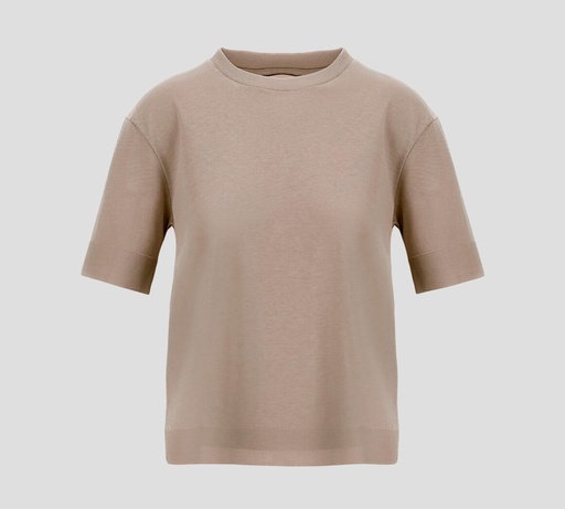 Herno - BLUSA CUELLO REDONDO DE PUNTO CON MANGA CORTA