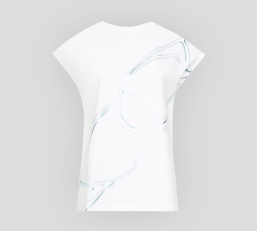 Herno - FRANELA CUELLO REDONDO CON ESTAMPADO DE CADENAS GRANDES