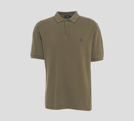 Herno - POLO EN PUNTO PIQUÉ CON LOGO ROMBOIDE BORDADO SOBRE EL PECHO