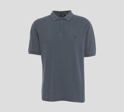 Herno - POLO EN PUNTO PIQUÉ CON LOGO ROMBOIDE BORDADO SOBRE EL PECHO