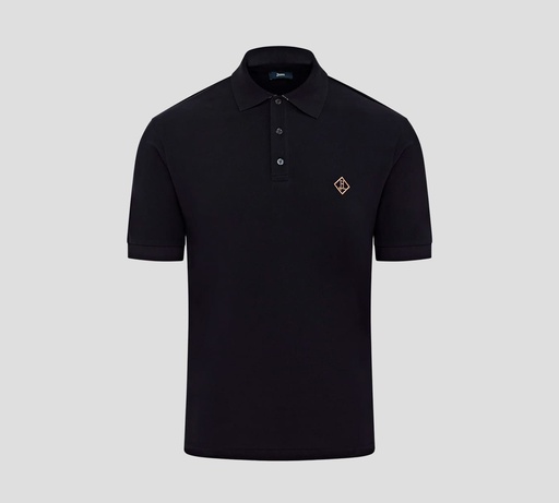 Herno - POLO EN PUNTO PIQUÉ CON LOGO ROMBOIDE BORDADO SOBRE EL PECHO