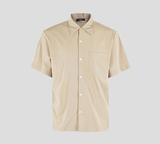 Herno - CAMISA MANGA CORTA EN PUNTO JERSEY UNICOLOR