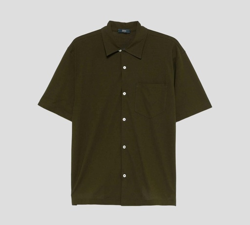 Herno - CAMISA MANGA CORTA EN PUNTO JERSEY UNICOLOR