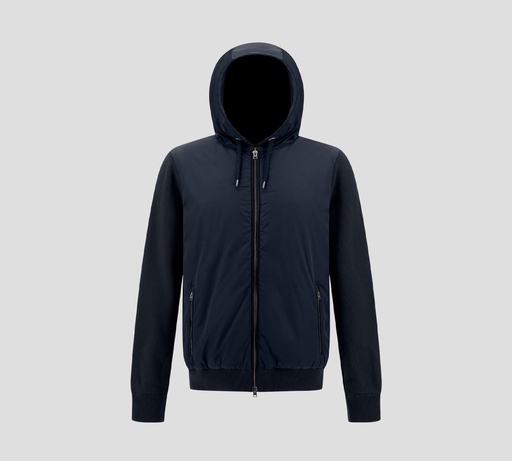 Herno - CHAQUETA BOMBER DE NYLON Y ALGODÓN CON HOODIE