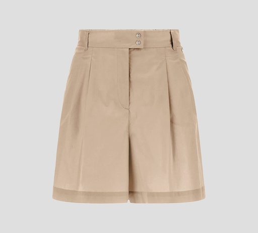 Herno - SHORT CORTE ALTO EN GABARDINA CON PINZAS