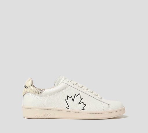 [SNW0284-25108196-M4055] Dsquared2 Icon - SNEAKERS OFF WHITE DE CUERO CON PIEL