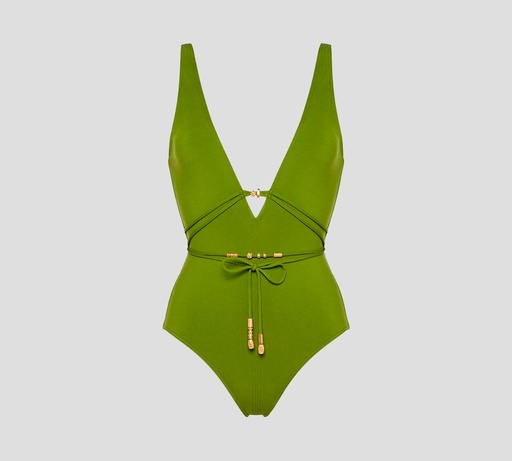 Eres - TRAJE DE BAÑO ENTERIZO CON DETALLES DORADOS